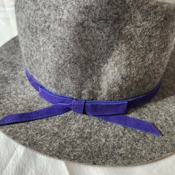 Gap NWOT Women Size S/M-P/M Gray Pinched Crown 100% Soft Wool Fedora Hat Casual - Picture 16 of 16
